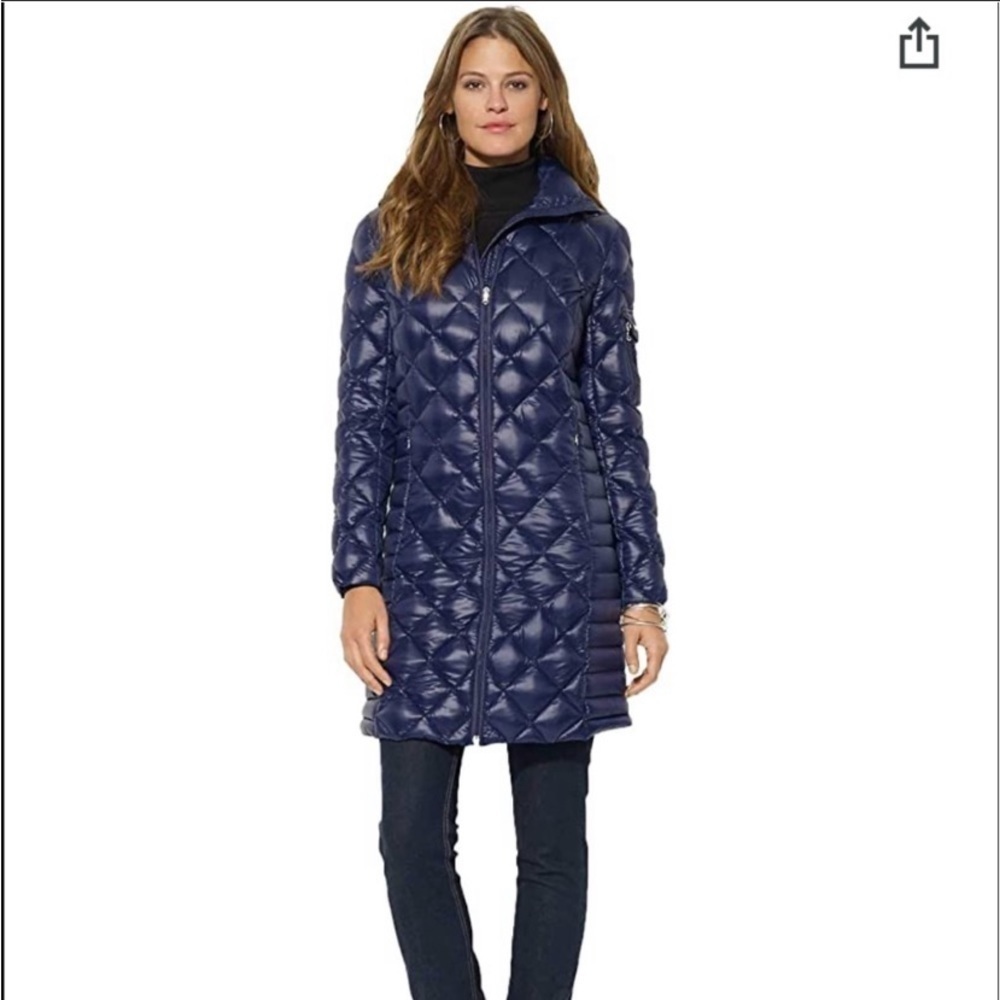 Lauren Ralph Lauren Navy blue puffer down coat